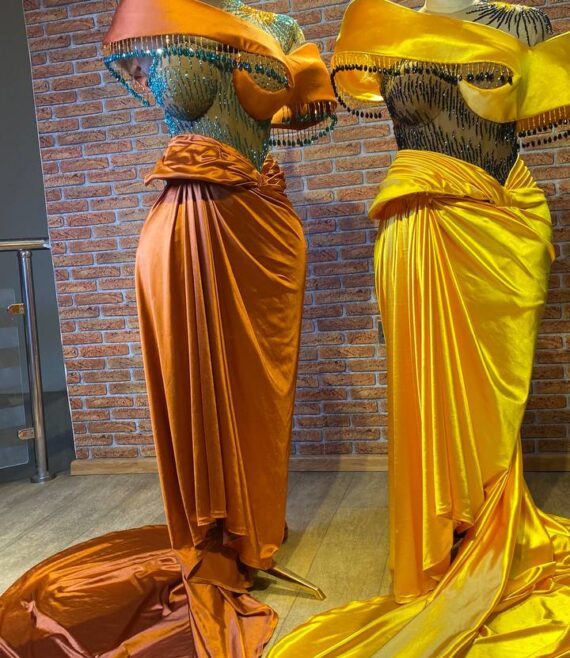 DRAPED DRESS